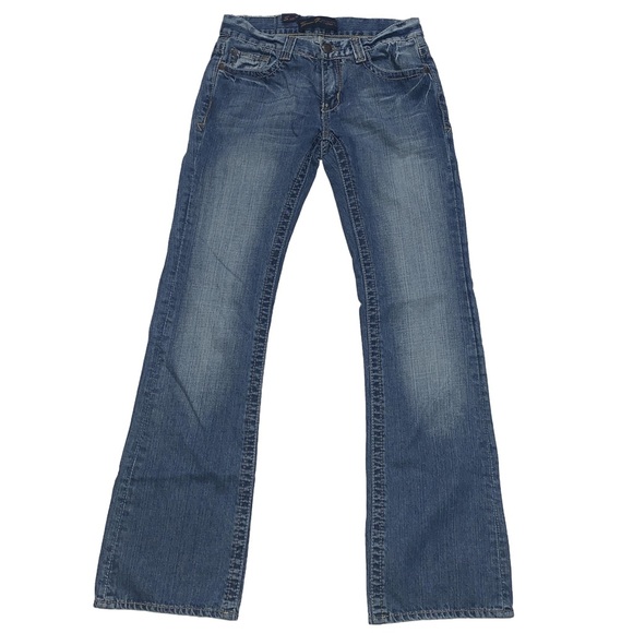 Seven7 Denim - Seven7 Medium Wash Low Rise 100% Cotton Denim Bootcut Jeans